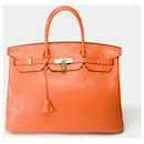 HERMES Birkin 40 in Orange Leather - 101466 - Hermès