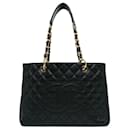 Black Chanel Caviar Grand Shopping Tote