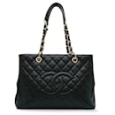 Black Chanel Caviar Grand Shopping Tote