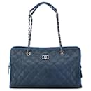 Blue Chanel Caviar French Riviera Tote