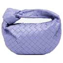 Mini borsa Jodie in nappa intrecciato viola di Bottega Veneta