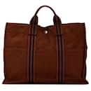 Sac tote Fourre Tout MM Hermès marron