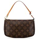 Braune Louis Vuitton Monogram Pochette Accessoires Schultertasche