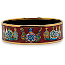 Red Hermès Wide Qu'importe le Flacon Enamel Bangle 65