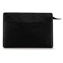 Schwarz Louis Vuitton Epi Pochette Herren Clutch Tasche