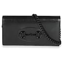 Cartera de cadena Horsebit 1955 en piel de ternera negra Gucci