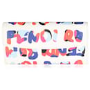 Fendi White Multicolor Vitello Elite Fendi Roma Graffiti Wallet