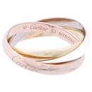 Bague Trinity Cartier 750 (YG×PG×WG) 4,8g en taille 51