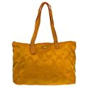 Bolsa Tote em Nylon/Couro Coach Signature