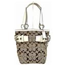 Coach Jacquard Leather Handbag Tote 