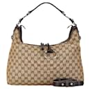 Bolso de mano 2WAY de lona GG Gucci Beige Marrón