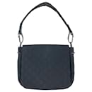 Bolsa de Ombro Gucci GG Canvas Preto Hardware Prata