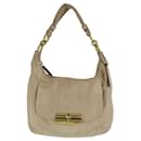 Bolso hobo de cuero beige Coach Christine