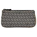 Fendi Zucchino Canvas Leather Coin Case