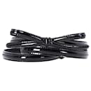 Ceinture Slim Bow Prada en cuir verni noir