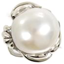 K14 White Gold Pearl Ring Size 9 - Autre Marque