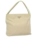 PRADA Hand Bag Nylon Beige Auth bs16282 - Prada