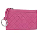 BOTTEGA VENETA MAXI INTRECCIATO Coin Purse Leather Pink Auth bs16220 - Autre Marque