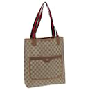 GUCCI GG Canvas Tote Bag Web Sherry Line Beige 39 02 003 Auth bs16482 - Gucci