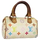 LOUIS VUITTON Mini Speedy Handtasche Multicolor Monogramm Weiß M92645 Auth ep4917 - Louis Vuitton