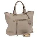 PRADA Borsa Tote in Pelle 2way Beige Auth am6596 - Prada