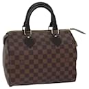 LOUIS VUITTON Bolsa de Mão Speedy 25 Damier Ebene N41532 LV Auth am6597A - Louis Vuitton