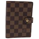 LOUIS VUITTON Agenda PM Damier Ebene Capa Planejador Diário R20700 LV Auth 83738 - Louis Vuitton