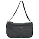 PRADA Bolsa de Ombro de Nylon Cinza Auth ep4915 - Prada