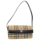 BURBERRY Nova Check Shoulder Bag PVC Beige Auth yk13998 - Burberry