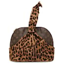 Borsa Alma in monogramma leopardato Azzedine Alaia di Louis Vuitton marrone