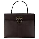 Brown Ferragamo Gancini Top Handle Handbag - Salvatore Ferragamo