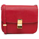 Sac à bandoulière Celine Medium Classic Box rouge - Céline