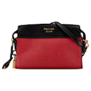 Bolsa transversal Esplanade em Saffiano vermelho e couro City Calf da Prada