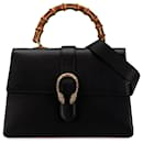 Schultertasche Dionysus Large Bamboo Web in Schwarz von Gucci