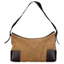 Brown LOEWE Anagram Suede Shoulder Bag - Loewe