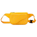 Yellow Dior Oblique Galaxy Leather World Tour Saddle Belt Bag