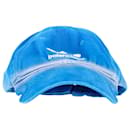 Balenciaga x Adidas Distressed Baseball Cap in Blue Cotton 