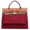 Hermès Bolsa Herbag Zip 31 Roja de Lona