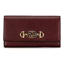 Gucci Red Zumi Leather Long Wallet