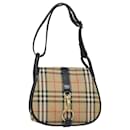 Burberrys Nova Check Schultertasche aus Canvas Beige Auth yk13921 - Autre Marque