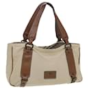 Borsa Tote Burberry Blue Label in tela e pelle beige Auth ti1887