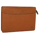 LOUIS VUITTON Epi Pochette Homme Clutch Bag Brown Zipang gold M52528 Auth 84287 - Louis Vuitton