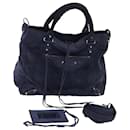 BALENCIAGA El Bolso de Mano Vero Suede 2way Marino 235216 Auth bs16308 - Balenciaga