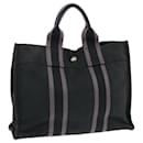 HERMES Fourre Tout PM Sac à épaule Toile Noir Auth bs16376 - Hermès