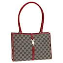 Gucci GG Canvas Jackie Handtasche Beige Rot 002 1073 002122 Auth 83658