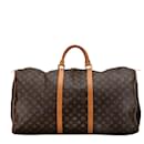 Brown Louis Vuitton Monogram Keepall 60 Travel Bag