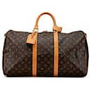 Sac de voyage Keepall 50 Monogram Louis Vuitton marron