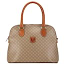 Brown Celine Macadam Dome Satchel - Céline