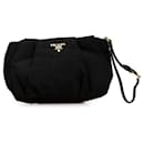 Black Prada Tessuto Wristlet Clutch