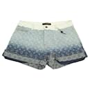 NOVE SHORTS LOUIS VUITTON DENIM MONOGRAMA EFEITO OMBRE WRPA04DAX 42 L - Louis Vuitton